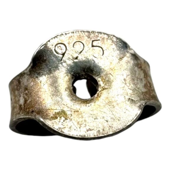 Vintage Navajo Sterling Silver Feather Drop Earrings With Turquoise & Coral - Picture 2 of 5